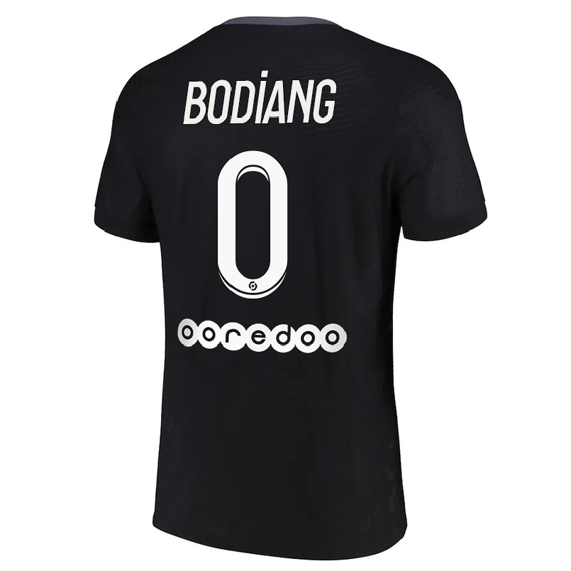 Miesten Jalkapallo Moutanabi Bodiang #0 Musta 3. Paita 2021/22 Lyhythihainen Paita T-paita
