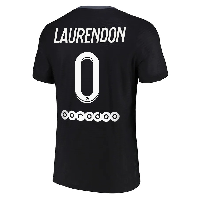 Miesten Jalkapallo Bilal Laurendon #0 Musta 3. Paita 2021/22 Lyhythihainen Paita T-paita