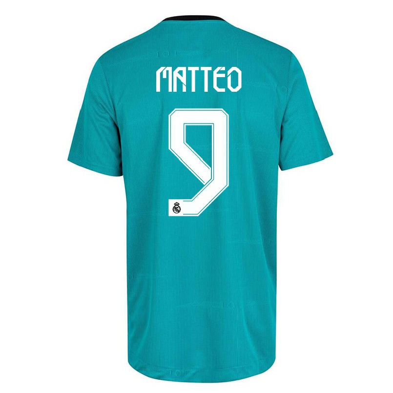 Miesten Jalkapallo Spagnolo Matteo #9 Vaaleanvihreä 3. Paita 2021/22 Lyhythihainen Paita T-paita