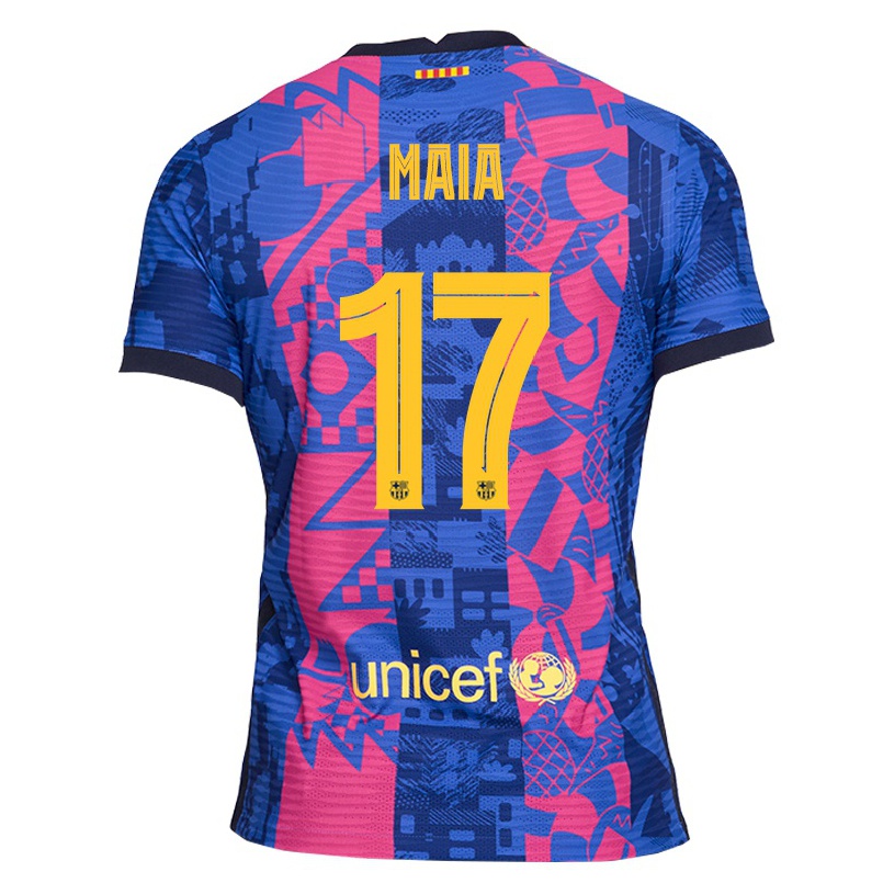 Miesten Jalkapallo Gustavo Maia #17 Sininen Ruusu 3. Paita 2021/22 Lyhythihainen Paita T-paita