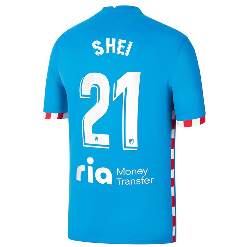 Miesten Jalkapallo Sheila Garcia #21 Sininen 3. Paita 2021/22 Lyhythihainen Paita T-paita