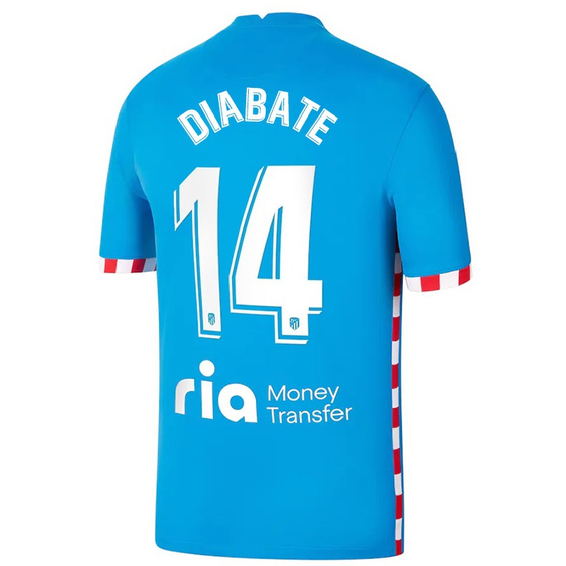Miesten Jalkapallo Ibrahim Diabate #14 Sininen 3. Paita 2021/22 Lyhythihainen Paita T-paita