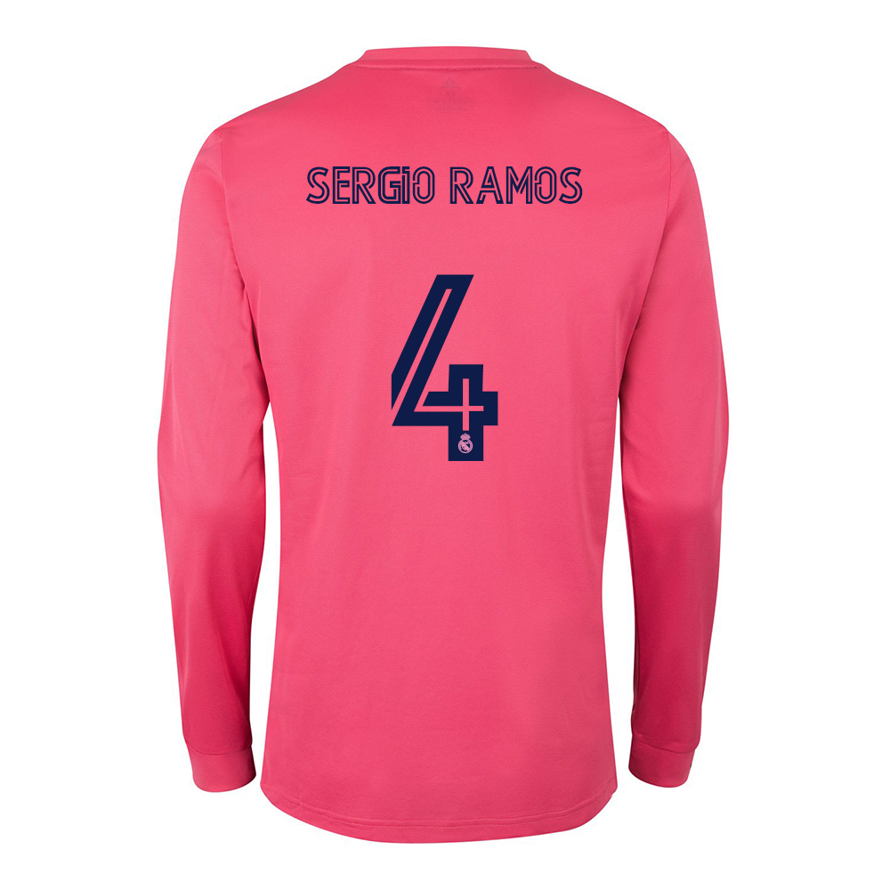 Miesten Jalkapallo Sergio Ramos #4 Vieraspaita Vaaleanpunainen Pelipaita 2020/21 Lyhythihainen Paita