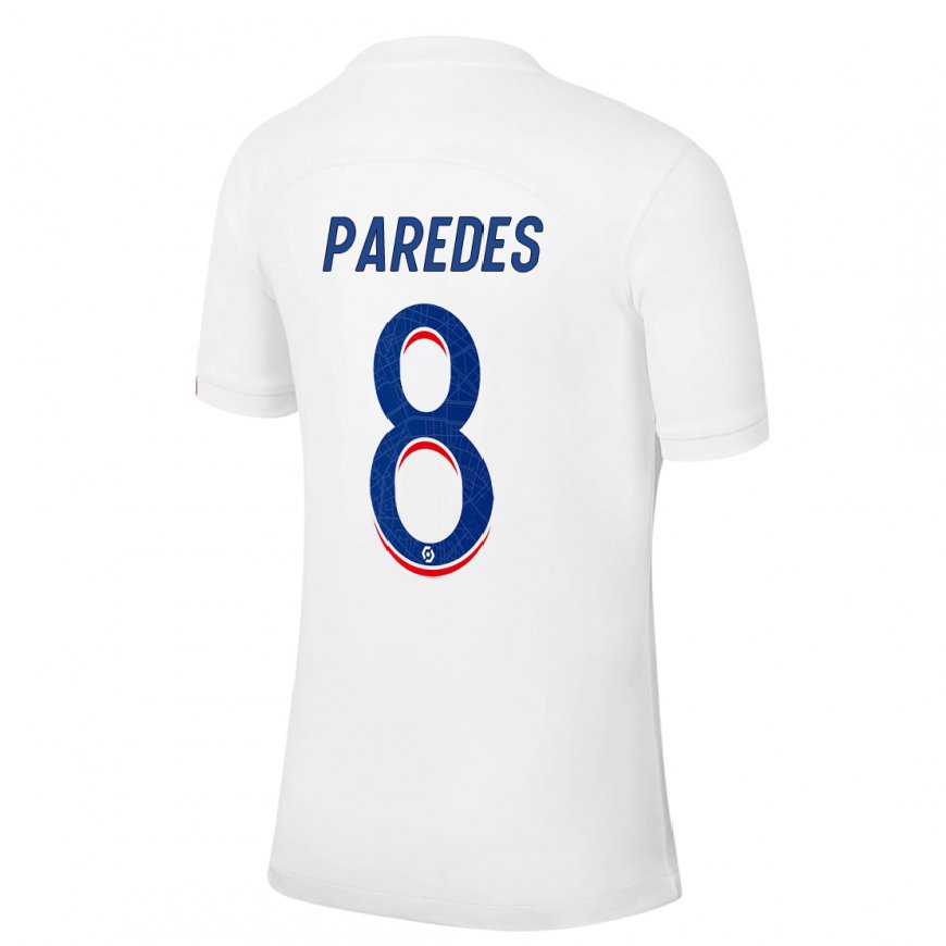 Kandiny Lapset Leandro Paredes #8 Valkoinen Sininen Kolmas Sarja 2022/23 Lyhythihainen Paita T-paita