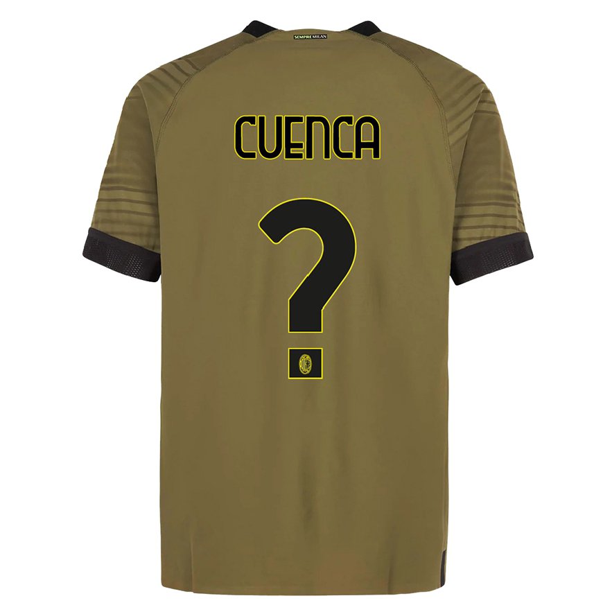 Kandiny Miesten Hugo Cuenca #0 Tummanvihreä Musta Kolmas Sarja 2022/23 Lyhythihainen Paita T-paita