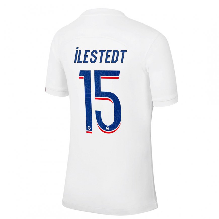 Kandiny Miesten Amanda Ilestedt #15 Valkoinen Sininen Kolmas Sarja 2022/23 Lyhythihainen Paita T-paita