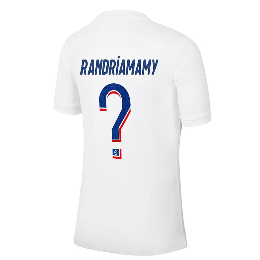 Kandiny Miesten Mathyas Randriamamy #0 Valkoinen Sininen Kolmas Sarja 2022/23 Lyhythihainen Paita T-paita