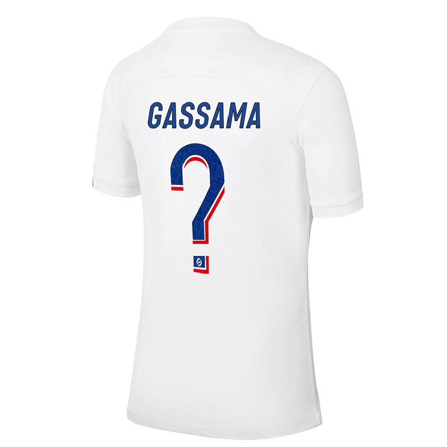 Kandiny Miesten Djeidi Gassama #0 Valkoinen Sininen Kolmas Sarja 2022/23 Lyhythihainen Paita T-paita