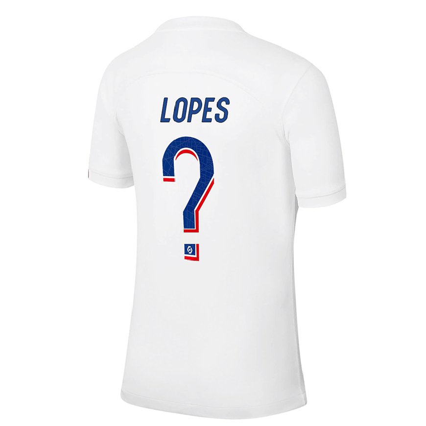 Kandiny Miesten Emerick Lopes #0 Valkoinen Sininen Kolmas Sarja 2022/23 Lyhythihainen Paita T-paita