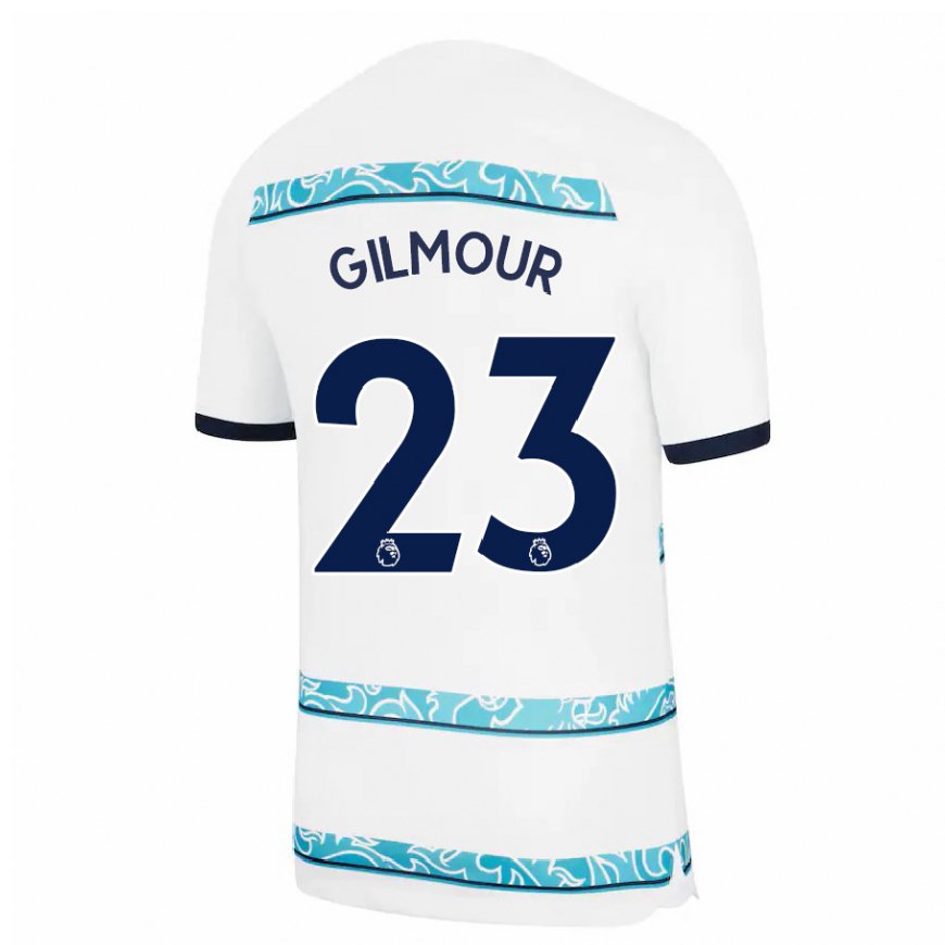 Kandiny Naisten Billy Gilmour #23 Valkoinen Vaaleansininen Kolmas Sarja 2022/23 Lyhythihainen Paita T-paita