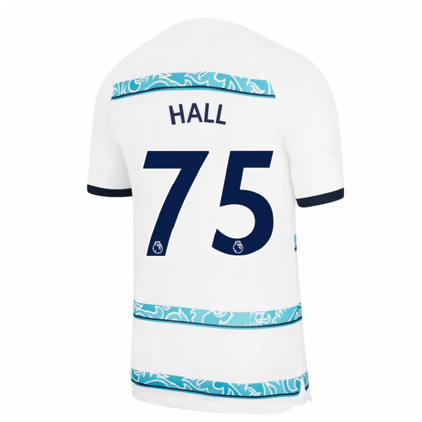 Kandiny Naisten Lewis Hall #75 Valkoinen Vaaleansininen Kolmas Sarja 2022/23 Lyhythihainen Paita T-paita