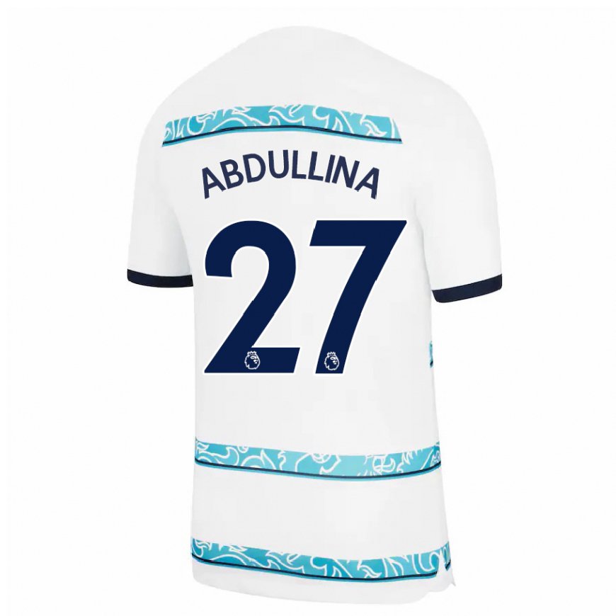 Kandiny Naisten Alsu Abdullina #27 Valkoinen Vaaleansininen Kolmas Sarja 2022/23 Lyhythihainen Paita T-paita