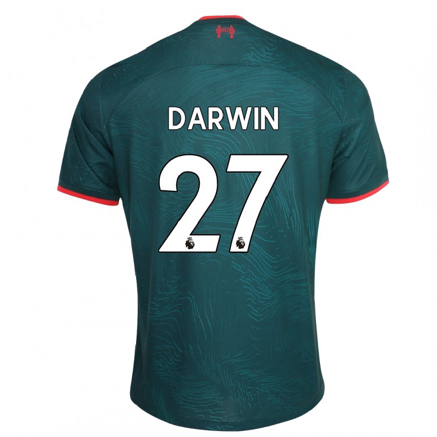 Kandiny Naisten Darwin Nunez #27 Tummanvihreä Kolmas Sarja 2022/23 Lyhythihainen Paita T-paita