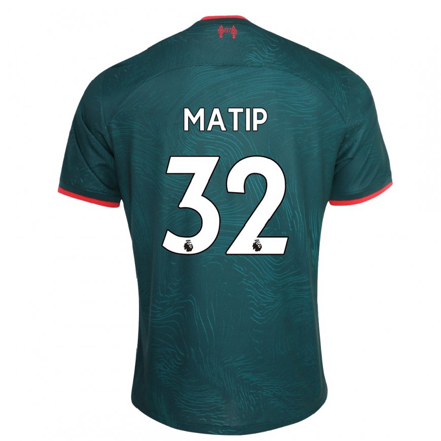 Kandiny Naisten Joel Matip #32 Tummanvihreä Kolmas Sarja 2022/23 Lyhythihainen Paita T-paita
