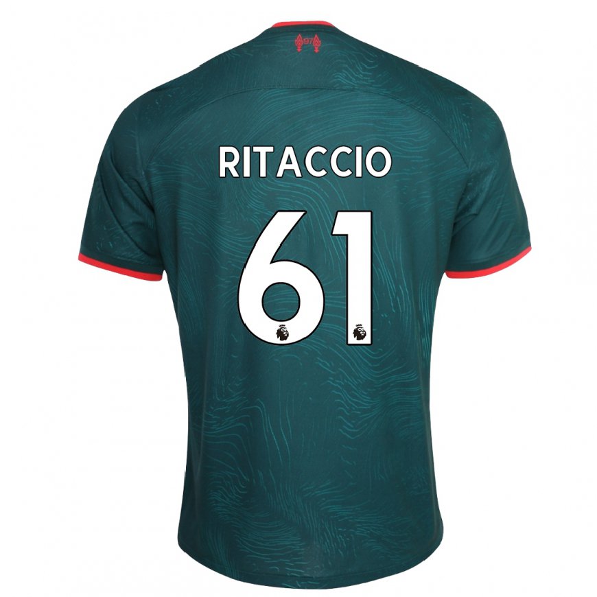 Kandiny Naisten Matteo Ritaccio #61 Tummanvihreä Kolmas Sarja 2022/23 Lyhythihainen Paita T-paita