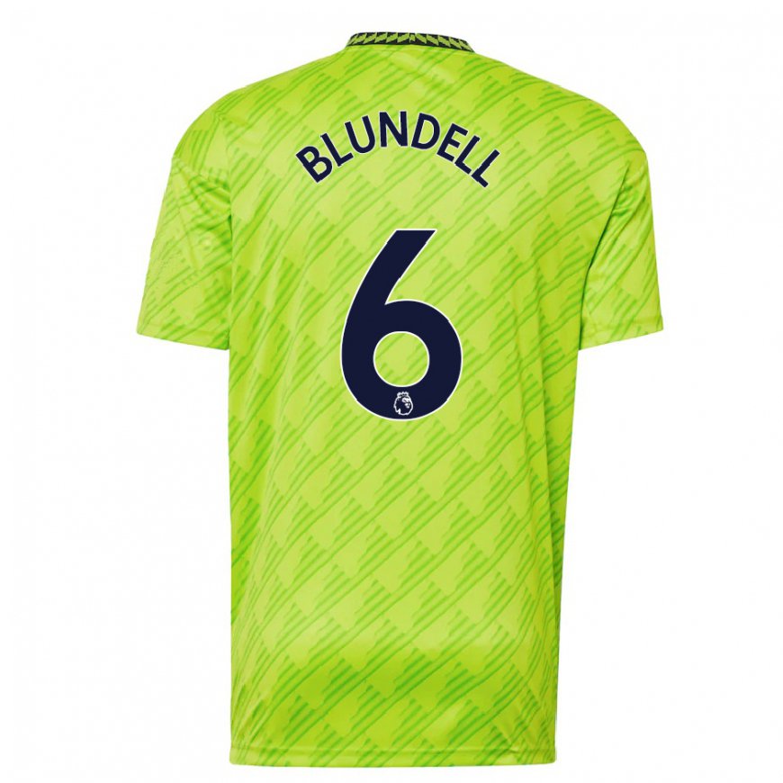 Kandiny Naisten Hannah Blundell #6 Vaaleanvihreä Kolmas Sarja 2022/23 Lyhythihainen Paita T-paita