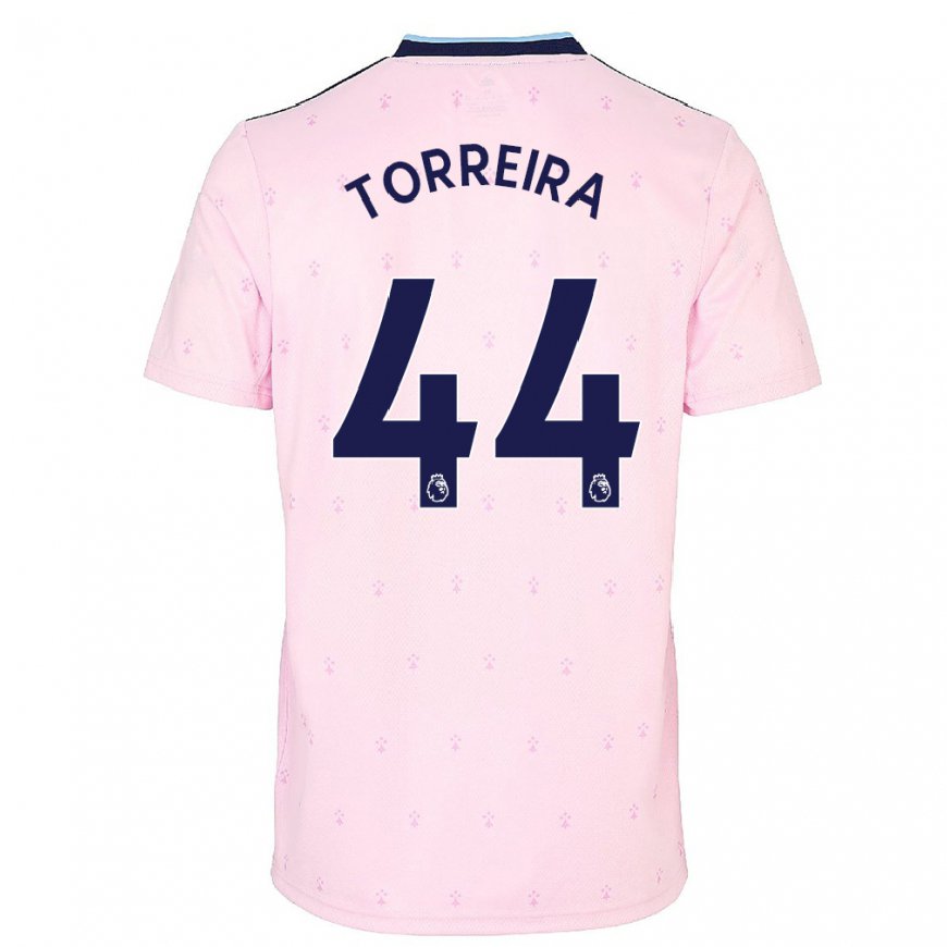 Kandiny Naisten Lucas Torreira #44 Vaaleanpunainen Laivasto Kolmas Sarja 2022/23 Lyhythihainen Paita T-paita