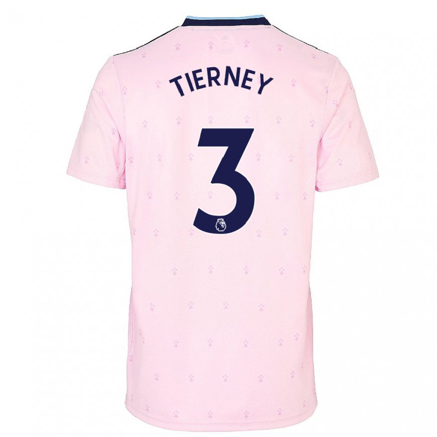 Kandiny Naisten Kieran Tierney #3 Vaaleanpunainen Laivasto Kolmas Sarja 2022/23 Lyhythihainen Paita T-paita