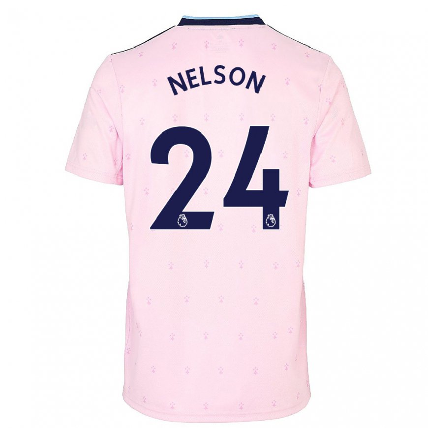 Kandiny Naisten Reiss Nelson #24 Vaaleanpunainen Laivasto Kolmas Sarja 2022/23 Lyhythihainen Paita T-paita