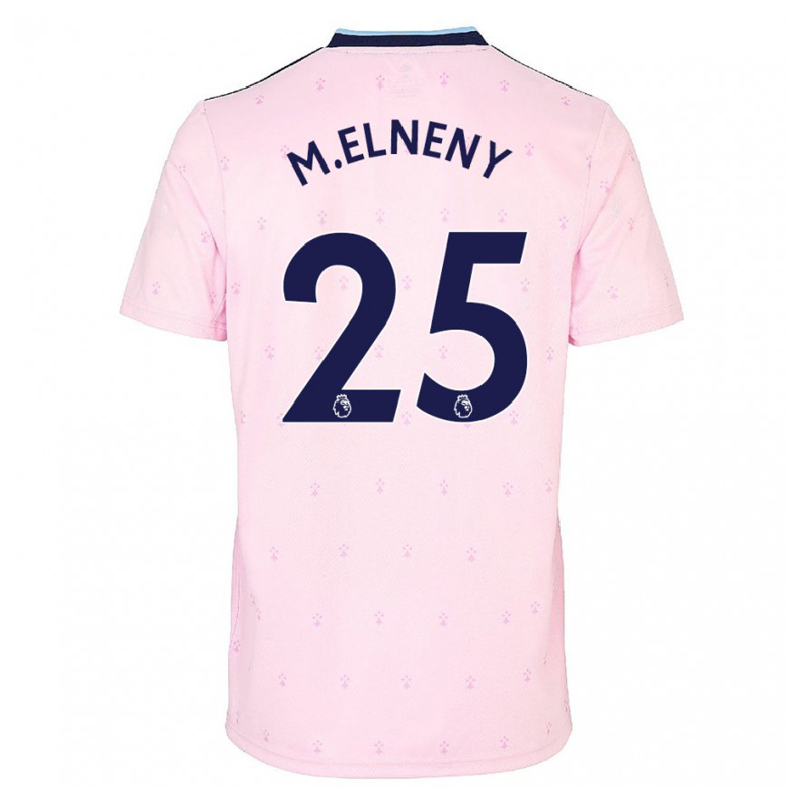 Kandiny Naisten Mohamed Elneny #25 Vaaleanpunainen Laivasto Kolmas Sarja 2022/23 Lyhythihainen Paita T-paita