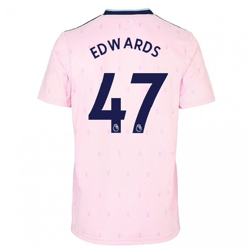Kandiny Naisten Khayon Edwards #47 Vaaleanpunainen Laivasto Kolmas Sarja 2022/23 Lyhythihainen Paita T-paita