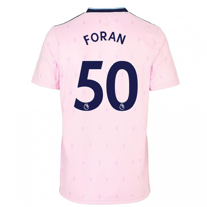 Kandiny Naisten Taylor Foran #50 Vaaleanpunainen Laivasto Kolmas Sarja 2022/23 Lyhythihainen Paita T-paita