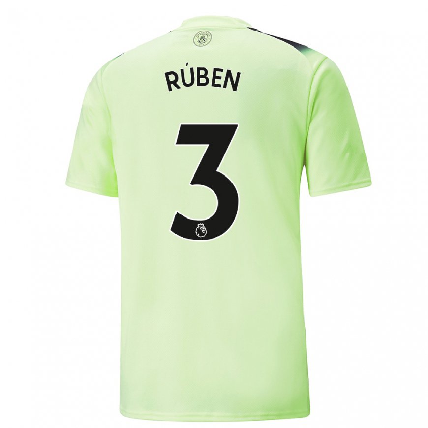 Kandiny Naisten Ruben Dias #3 Vihreä Tummanharmaa Kolmas Sarja 2022/23 Lyhythihainen Paita T-paita