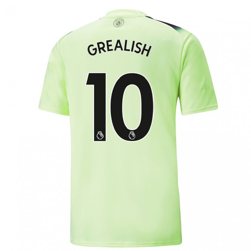 Kandiny Naisten Jack Grealish #10 Vihreä Tummanharmaa Kolmas Sarja 2022/23 Lyhythihainen Paita T-paita