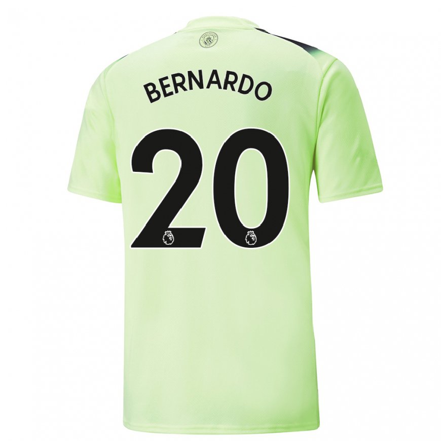 Kandiny Naisten Bernardo Silva #20 Vihreä Tummanharmaa Kolmas Sarja 2022/23 Lyhythihainen Paita T-paita