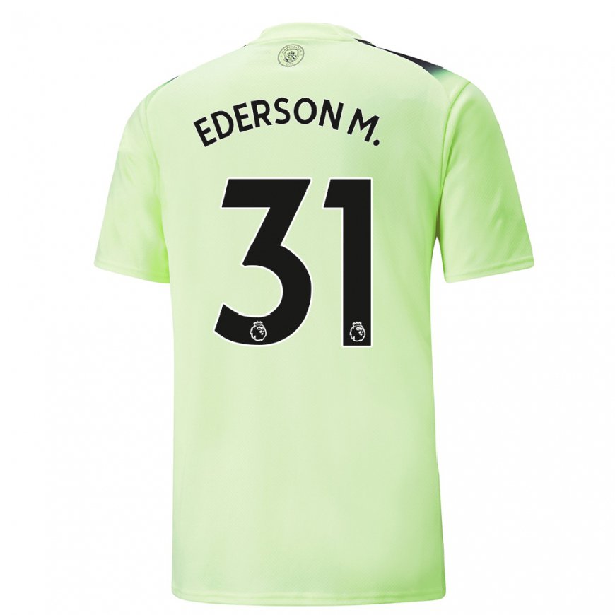 Kandiny Naisten Ederson Moraes #31 Vihreä Tummanharmaa Kolmas Sarja 2022/23 Lyhythihainen Paita T-paita