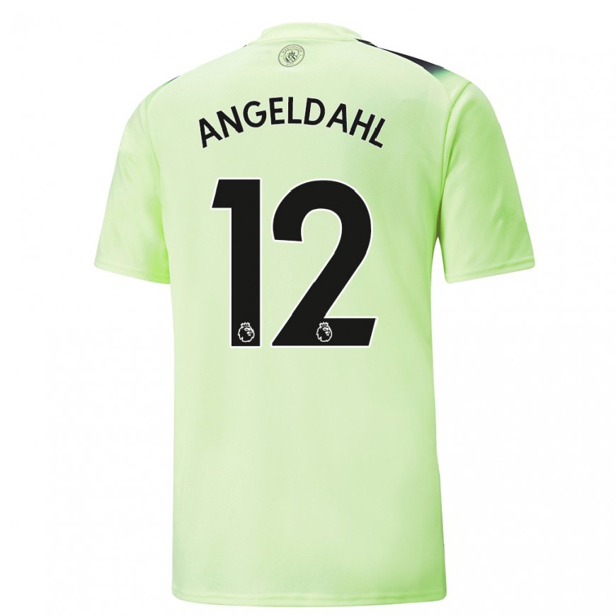 Kandiny Naisten Filippa Angeldahl #12 Vihreä Tummanharmaa Kolmas Sarja 2022/23 Lyhythihainen Paita T-paita
