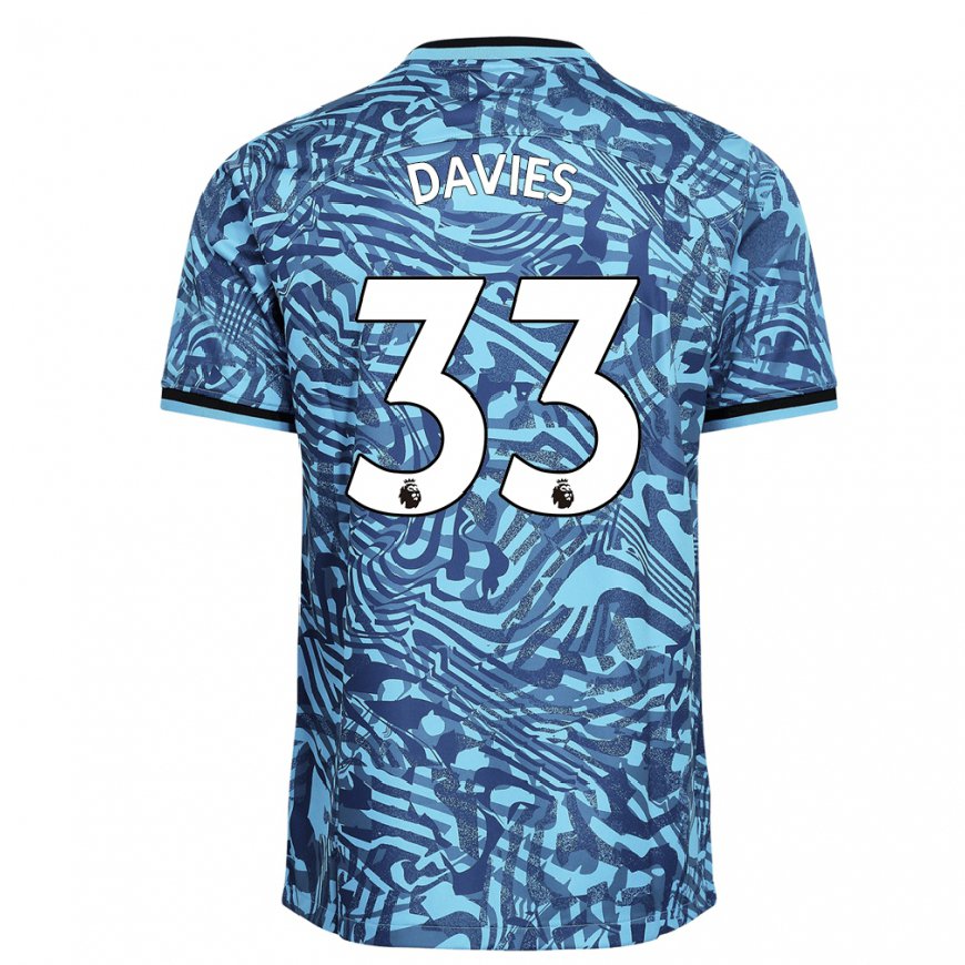 Kandiny Naisten Ben Davies #33 Sininen Tummansininen Kolmas Sarja 2022/23 Lyhythihainen Paita T-paita