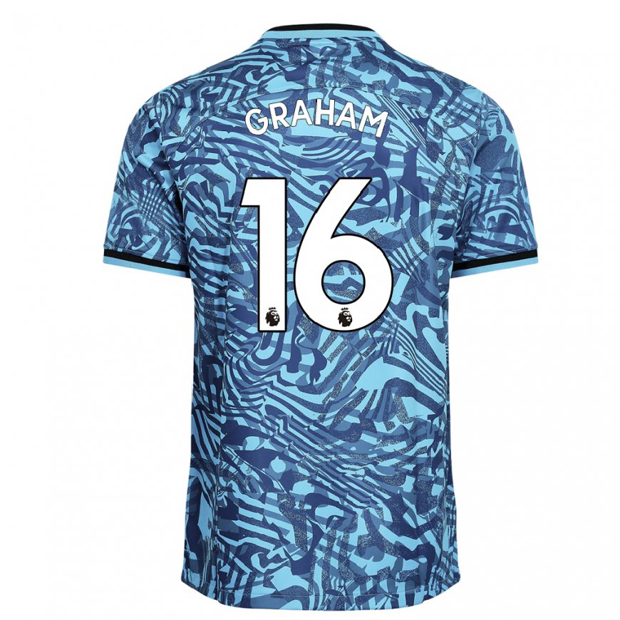 Kandiny Naisten Kit Graham #16 Sininen Tummansininen Kolmas Sarja 2022/23 Lyhythihainen Paita T-paita