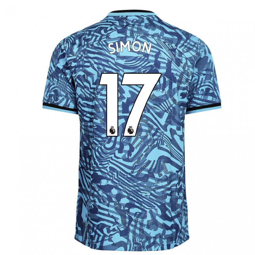 Kandiny Naisten Kyah Simon #17 Sininen Tummansininen Kolmas Sarja 2022/23 Lyhythihainen Paita T-paita