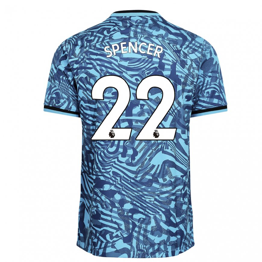 Kandiny Naisten Rebecca Spencer #22 Sininen Tummansininen Kolmas Sarja 2022/23 Lyhythihainen Paita T-paita