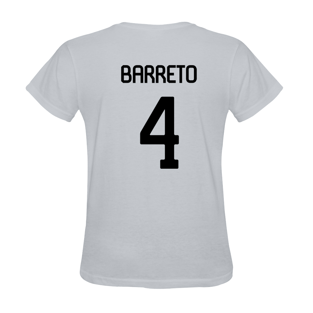 Mens Mickael Barreto #4 White Jersey T-shirt
