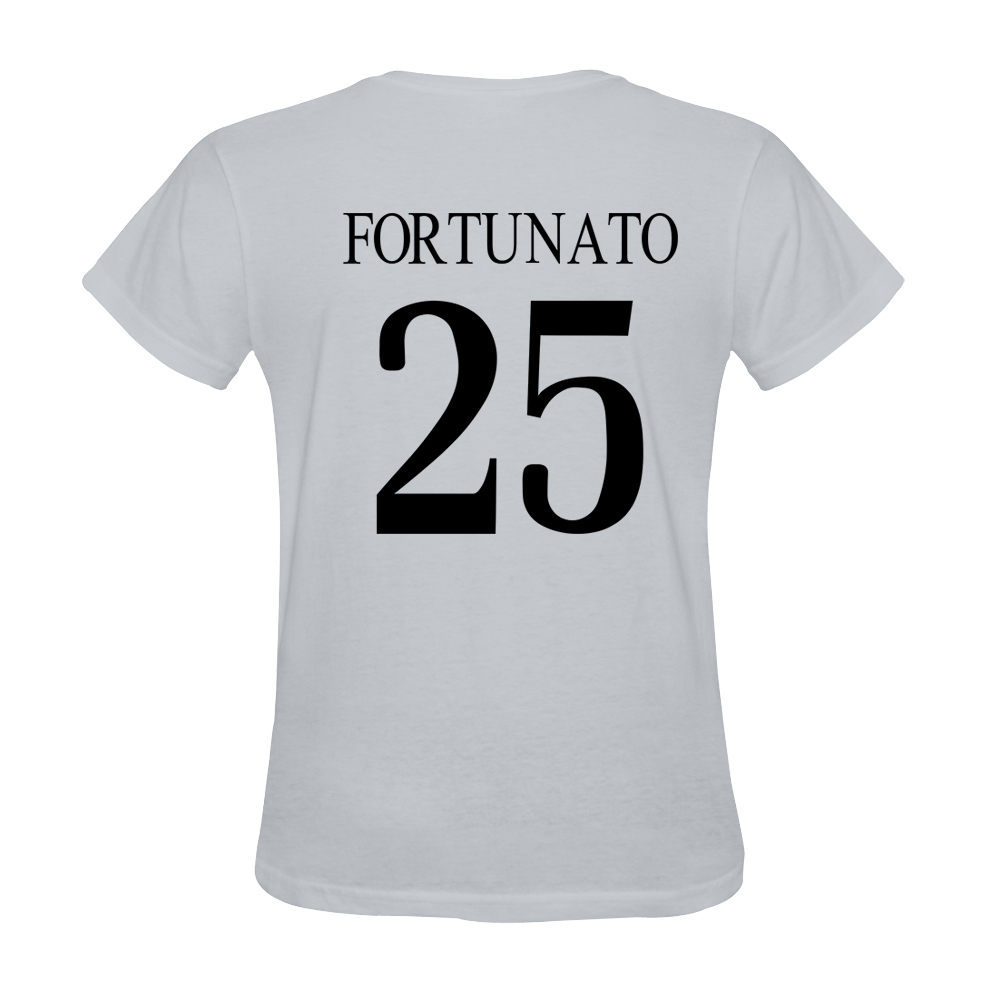 Mens Jacopo Fortunato #25 White Jersey T-shirt