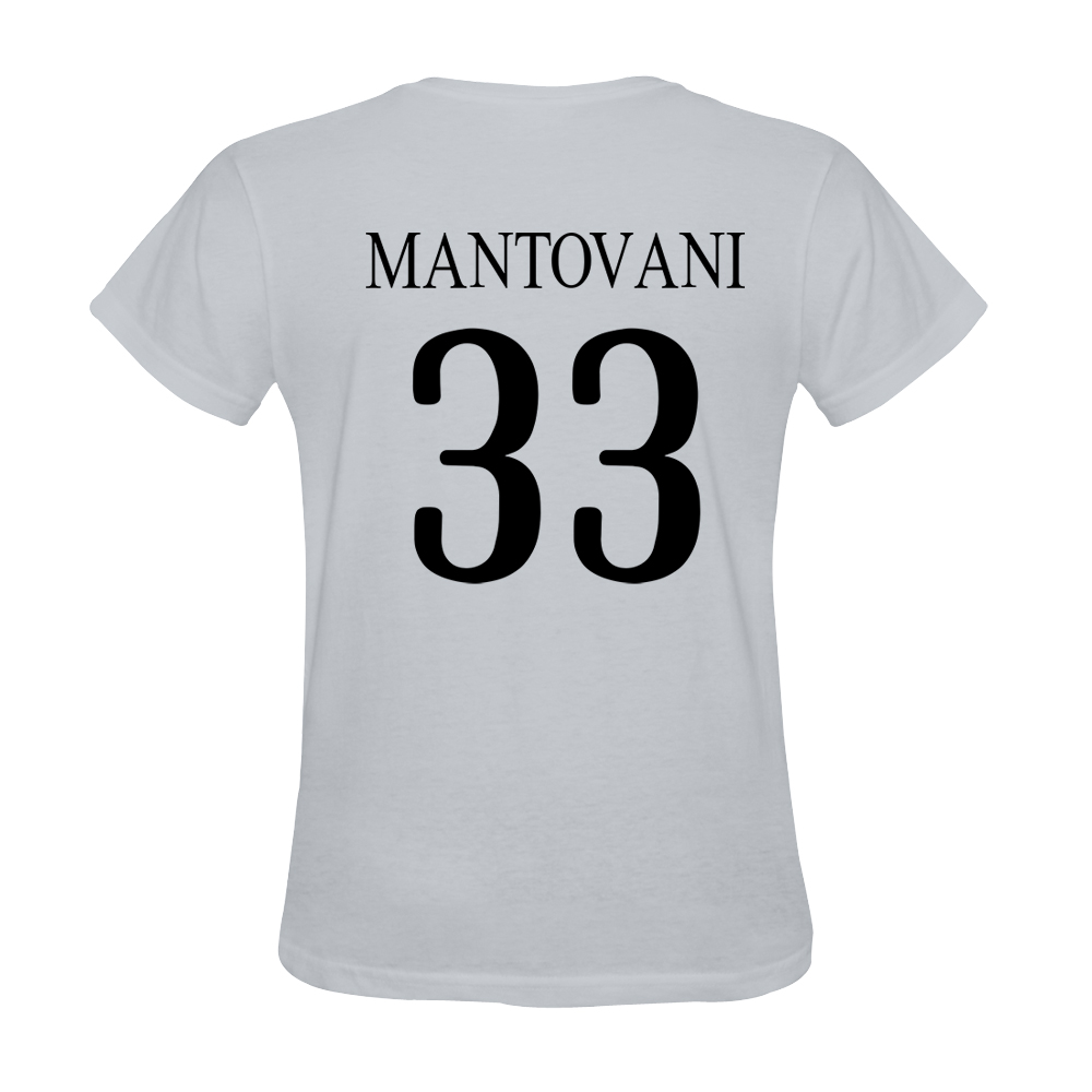 Mens Luca Mantovani #33 White Jersey T-shirt