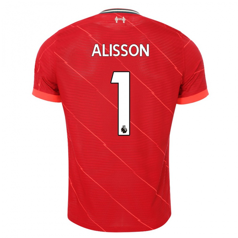 Naisten Jalkapallo Alisson #1 Punainen Kotipaita 2021/22 Lyhythihainen Paita T-paita