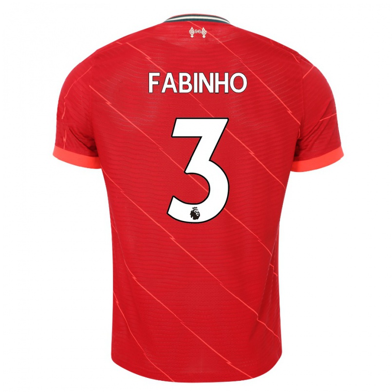 Naisten Jalkapallo Fabinho #3 Punainen Kotipaita 2021/22 Lyhythihainen Paita T-paita