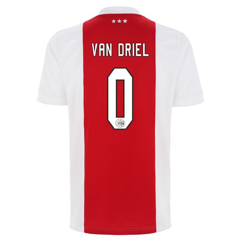 Naisten Jalkapallo Bram Van Driel #0 Punainen Valkoinen Kotipaita 2021/22 Lyhythihainen Paita T-paita