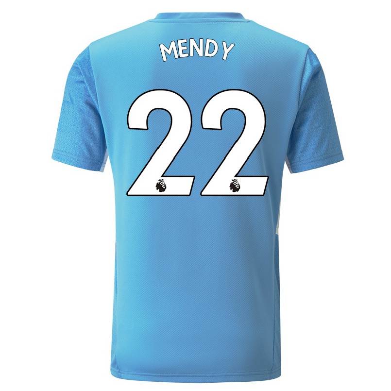 Naisten Jalkapallo Benjamin Mendy #22 Sininen Kotipaita 2021/22 Lyhythihainen Paita T-paita