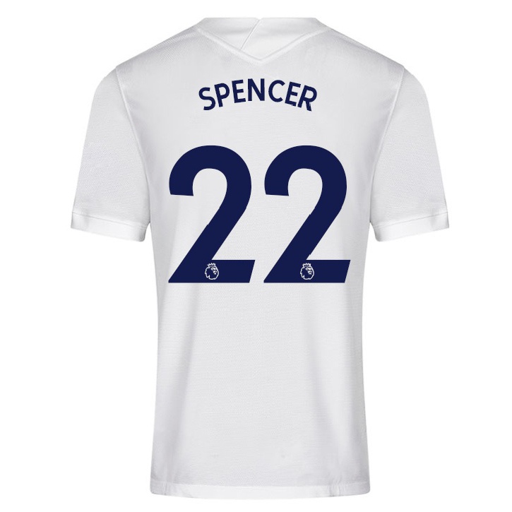 Naisten Jalkapallo Rebecca Spencer #22 Valkoinen Kotipaita 2021/22 Lyhythihainen Paita T-paita