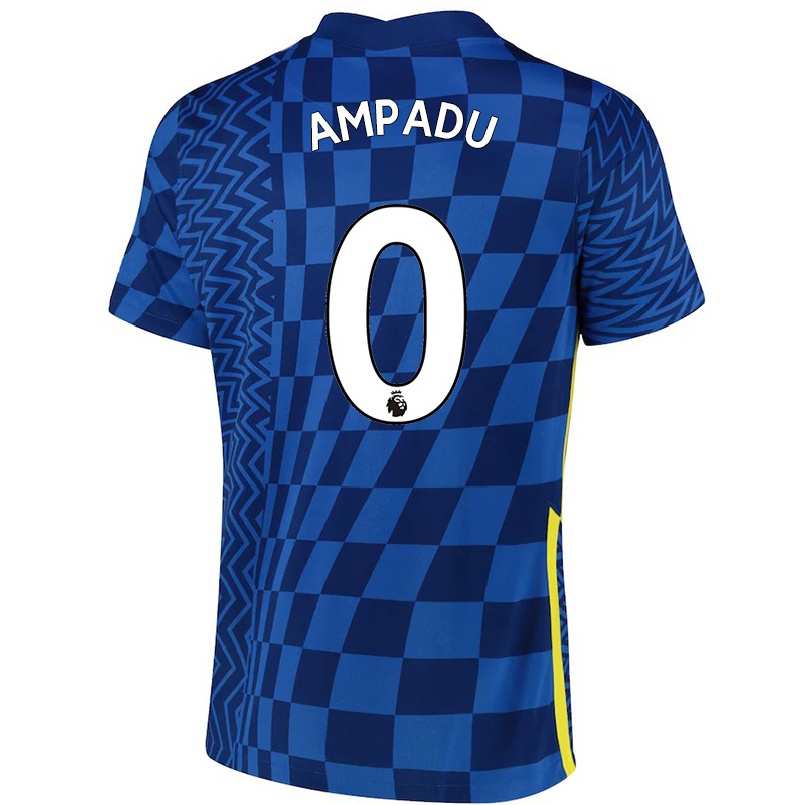 Naisten Jalkapallo Ethan Ampadu #0 Tummansininen Kotipaita 2021/22 Lyhythihainen Paita T-paita