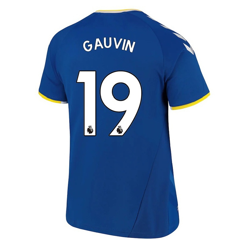 Naisten Jalkapallo Valerie Gauvin #19 Kuninkaallisen Sininen Kotipaita 2021/22 Lyhythihainen Paita T-paita