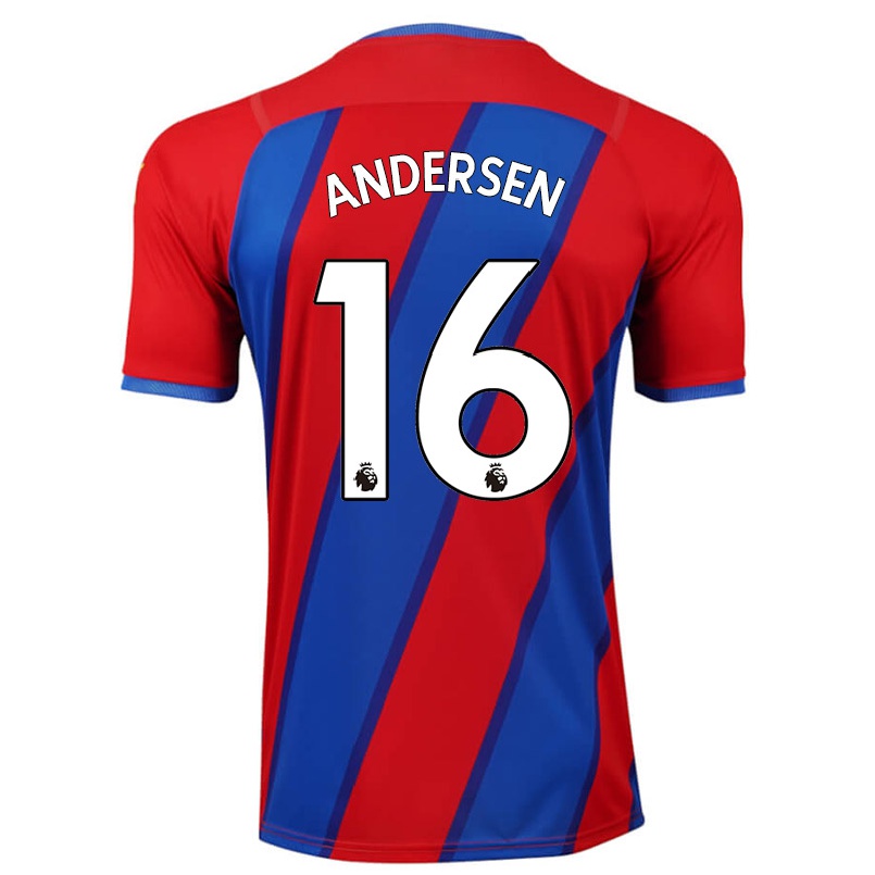 Naisten Jalkapallo Joachim Andersen #16 Kuninkaallisen Sininen Kotipaita 2021/22 Lyhythihainen Paita T-paita