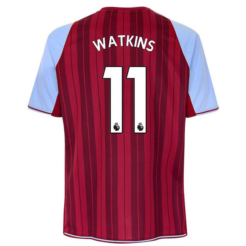 Naisten Jalkapallo Ollie Watkins #11 Kastanjanruskea Kotipaita 2021/22 Lyhythihainen Paita T-paita