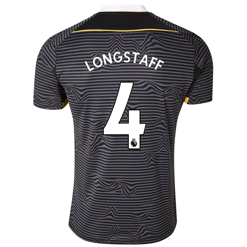 Naisten Jalkapallo Matthew Longstaff #4 Musta Vieraspaita 2021/22 Lyhythihainen Paita T-paita