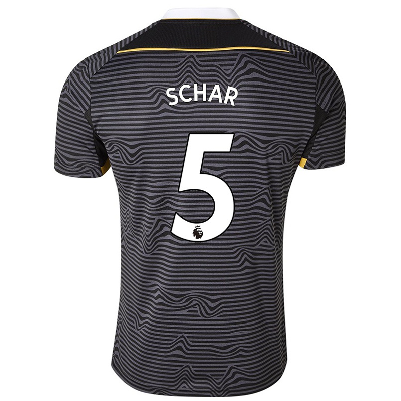 Naisten Jalkapallo Fabian Schar #5 Musta Vieraspaita 2021/22 Lyhythihainen Paita T-paita