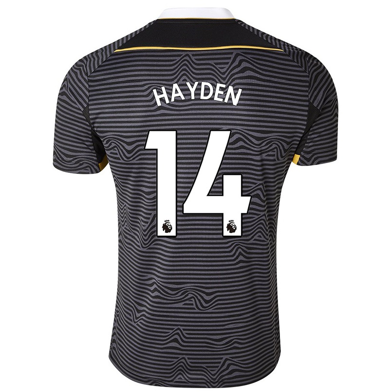 Naisten Jalkapallo Isaac Hayden #14 Musta Vieraspaita 2021/22 Lyhythihainen Paita T-paita
